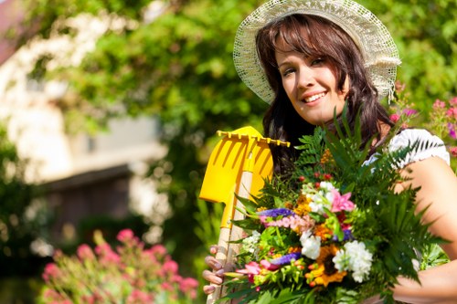 Professionals clearing a garden in Barnes